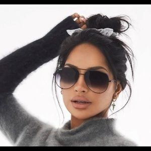 Quay Australia Desi Perkins High Key Aviator Sun Glasses